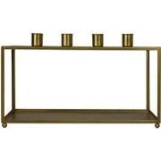 Gouden Kaarsenhouder 4 armen incl 5 witte kaarsen-31x16cm-Metaal-31x16...