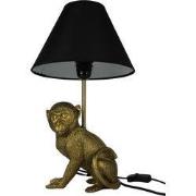 Aap lamp-17x46cm-Inclusief gloeilamp en lampenkap-Polyresin-Goud-House...