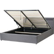 ARMELLE - Tweepersoonsbed - Donkergrijs - 160 x 200 cm - Stof