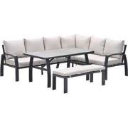 Vasano lounge-dining hoekset - rechts - 4-dlg. -  c.black - sand