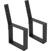 ML-Design Set van 2 bankpoten, zwart, 40x78,5 cm, gemaakt van staal