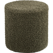 Jip bouclé poef groen - Ø 34 cm
