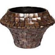 PTMD Daven Bronze Poly Shell Bamboo Pot Round Low L