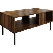 Meubella - Salontafel Tartagal - Donkerbruin eiken - 100 cm