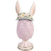 Clayre & Eef Decoratie Beeld Ei Ø 13x30 cm Paars Kunststof