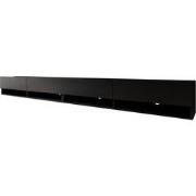 Meubella - TV-Meubel Asino - Mat Zwart  - 280 cm