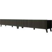 Meubella - TV-Meubel Pepinos 2 - Mat zwart - 300 cm