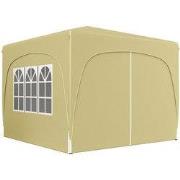 Partytent 300x300 cm met zijwanden - Creme