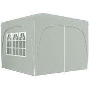 Partytent 300x300 cm met zijwanden - Lichtgrijs