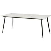 Eettafel Jules Sintered Stone Marmerlook Wit