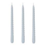 Draaikaarsen Gedraaide Dinerkaars 25cm 3 Stuks Wit