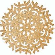 Unique Living | Placemat Ice | Rond | Polyester | Goud | Ø38cm