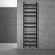 Badkamerradiator Sahara 500x1800 mm zwart mat recht met middenaansluit...