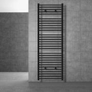 Badkamerradiator Sahara 600x1800 mm zwart mat recht met zijaansluiting...