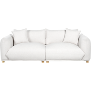 LUVOS - Driezitsbank - Gebroken wit - Polyester