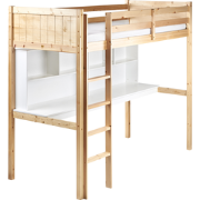 FOUCAMONT - Hoogslaper - Lichtbruin - 90 x 200 cm - Dennenhout