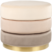 LOUIN - Poef - Beige - Fluweel