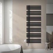 Design badkamer radiator Ijzer EM 600x1600 mm zwart mat met 1200W verw...