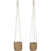 Mica Decorations Atlantic Plantenmand - Set van 2 - H16 x Ø16 cm - Lic...