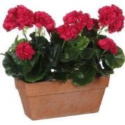 Mica Decorations Geranium Kunstplant in Balkonbak - L29 x B13 x H40 cm...