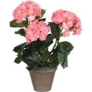 Mica Decorations Hortensia Kunstplant in Bloempot Stan - H40 x Ø35 cm ...