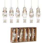 Mica Decorations Kerst Ornament Notenkraker - Set 6 stuks - L4 x B2 x ...