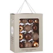 Mica Decorations Kerstballen Set - 26 Stuks - Ø7 cm - Glas - Bruin