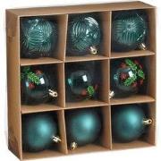 Mica Decorations Bal onbreekbaar groen 9 stuks - d8cm - Onbreekbaar - ...