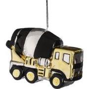 House of Seasons Kerst Ornament Cementwagen - L15 x B6 x H10 cm - Zwar...