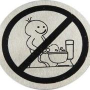 Toilet Deurbordje Verboden Staand te Plassen