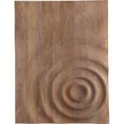 PTMD Mattin Natural Mango Wood Circle Wall Panel Rect