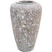 PTMD Jossilyn Cream Round Ceramic Pot Rough Finish High