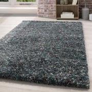 Hoogpolig vloerkleed - Lorium gemeleerd blauw/grijs/crème - 160 X 230 ...