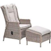 Garden Impressions Marbella loungestoel verstelbaar incl. voetenbank -...