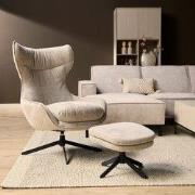 Starfurn - Fauteuil Liv - Taupe - 85x77x108 cm