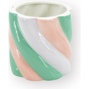 Pot - Flowerpot - Marshmellow- Pink/Green -15.5x15.5x16cm
