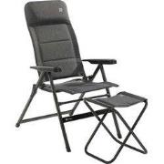 Travellife Lago standenstoel met voetenbank - stormy grey