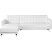 ABERDEEN - Hoekbank - Wit - Rechtszijdig - Kunstleer
