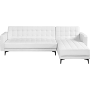 ABERDEEN - Hoekbank - Wit - Linkszijdig - Kunstleer