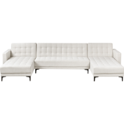 ABERDEEN - U-vorm bank - Off-white - Stof