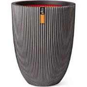 Vaas elegant Groove H46 cm antraciet