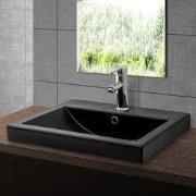 Wastafel hoekig 545x16x415 cm Wit keramiek ML-Design