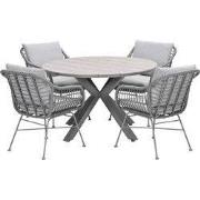 Garden Impressions Lucas tuinset 5-delig valley sand - Tulli tuintafel...