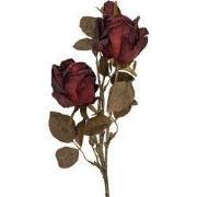 Clayre & Eef Kunstbloem Roos 70 cm Rood Kunststof