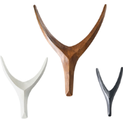 AUCHI - Wanddecoratie set van 3 - Meerkleurig - Mangohout