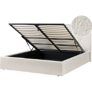 LORIENT - Bed met opbergruimte - Off-white - 160 x 200 cm - Bouclé