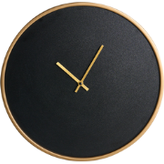 LUCENS - Wandklok - Zwart - MDF