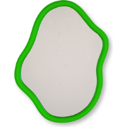 Mirror - Organic - MDF - Green - 30x40cm
