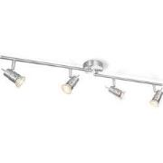 Home sweet home LED opbouwspot Cilindro 4 lichts ? 81 cm - mat staal
