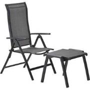 Garden Impressions Santos tuinstoel verstelbaar incl. voetenbank